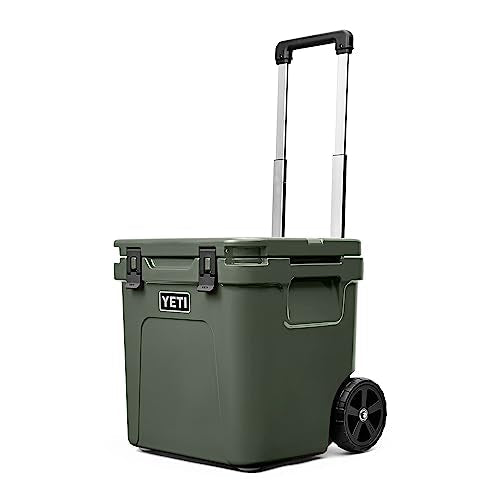 YETI Roadie 48 Wheeled Cooler with Retractable Periscope Handle, Camp Green